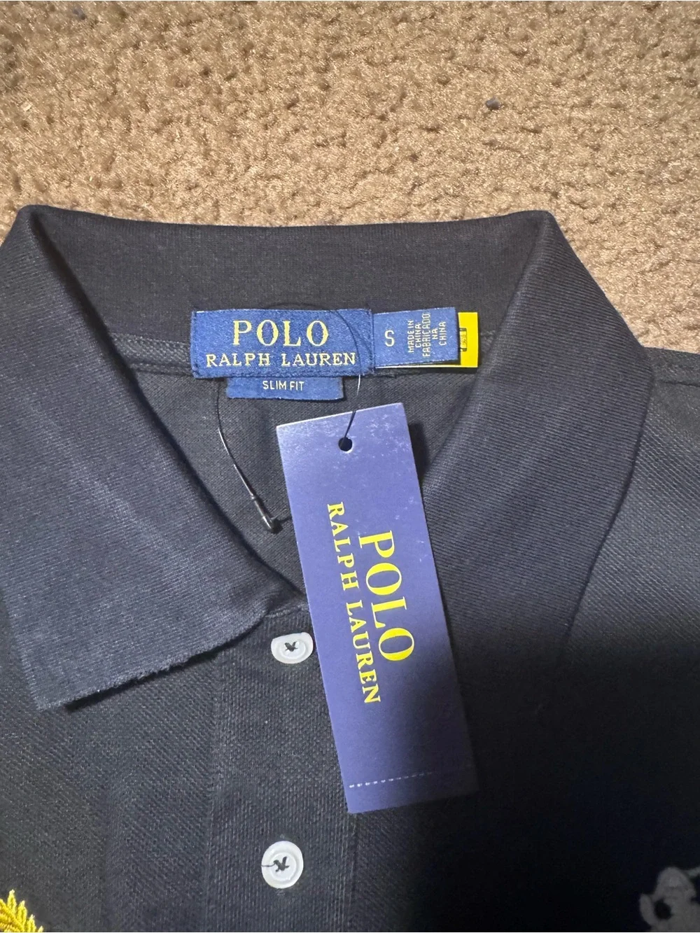 Ralph Lauren Polo Tokyo Black White Red Crest Embroidered Shirt